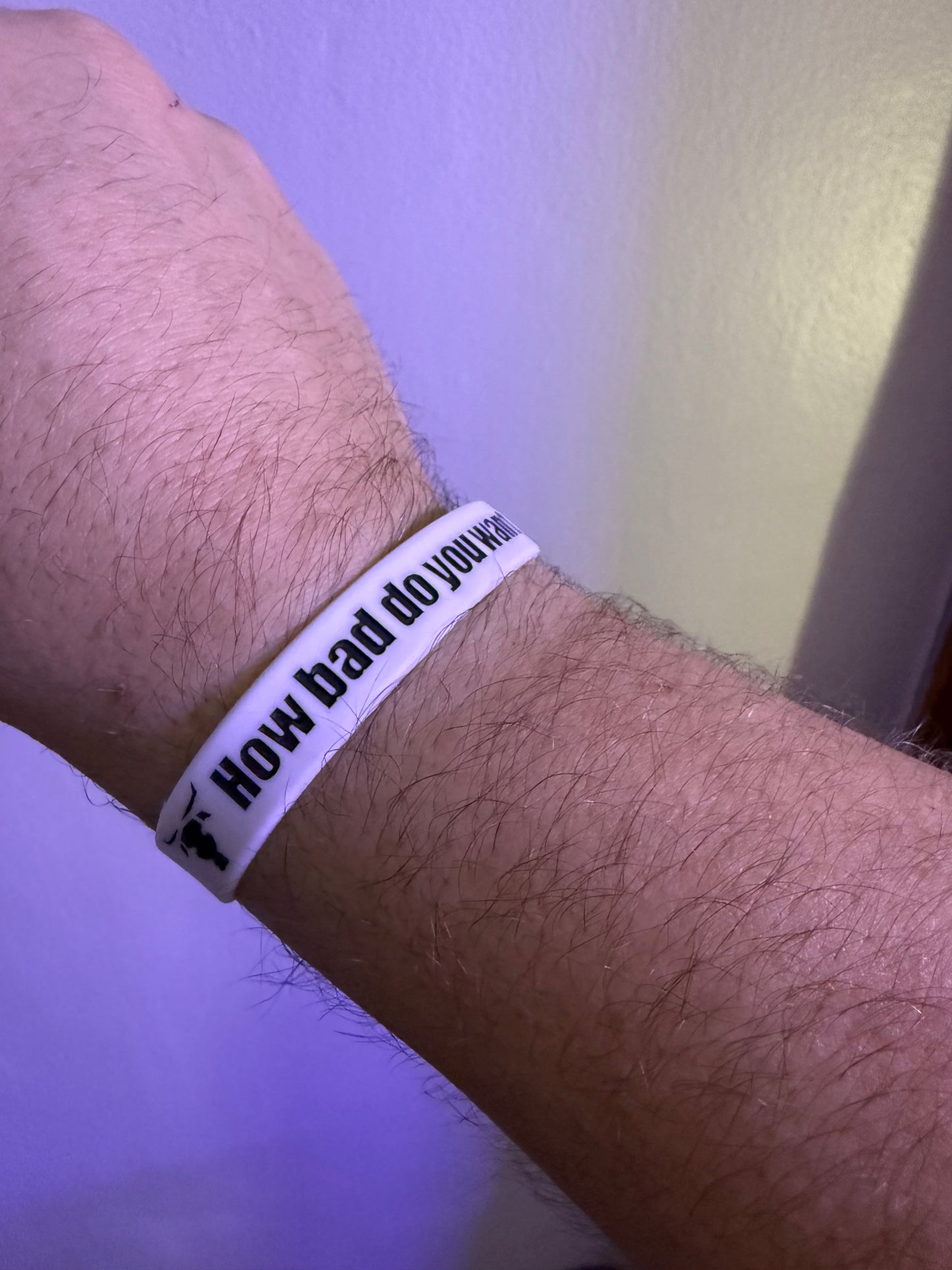 One Red and One White Choices wristband.